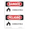 Signmission OSHA Sign, 10" Height, Rigid Plastic, Combustible, Bilingual Spanish, VS-1071 OS-DS-P-710-VS-1071 - alternate 1
